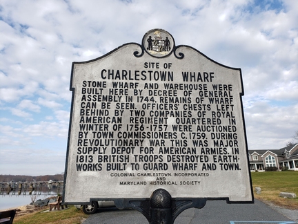 Wharf sign at seaside